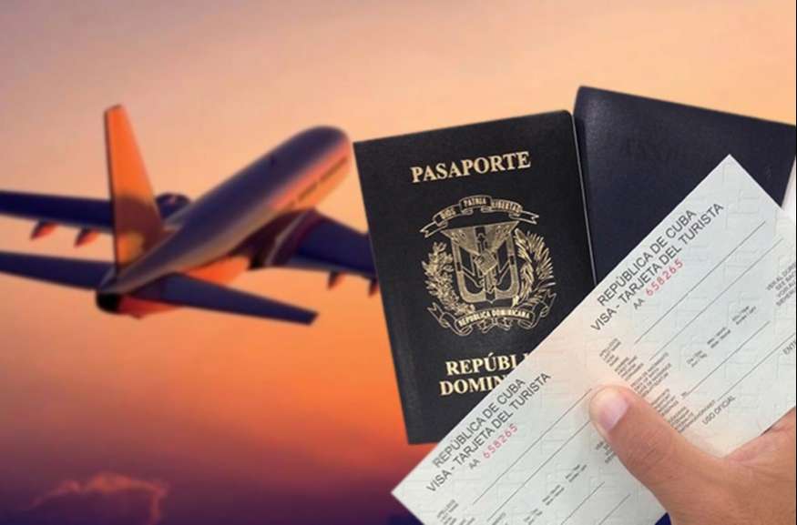 Air ticket and passport